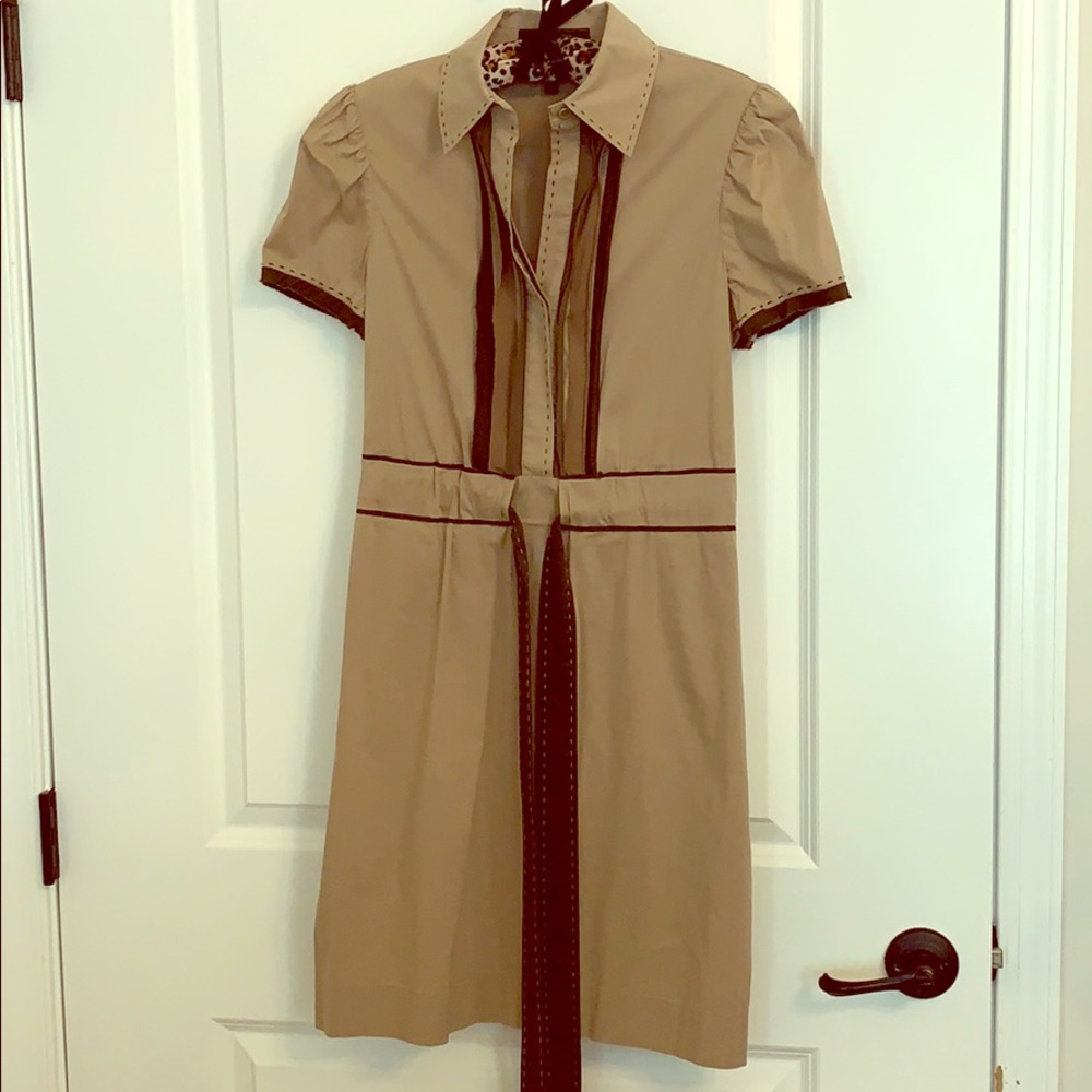 BCBG distressed ruffle dress